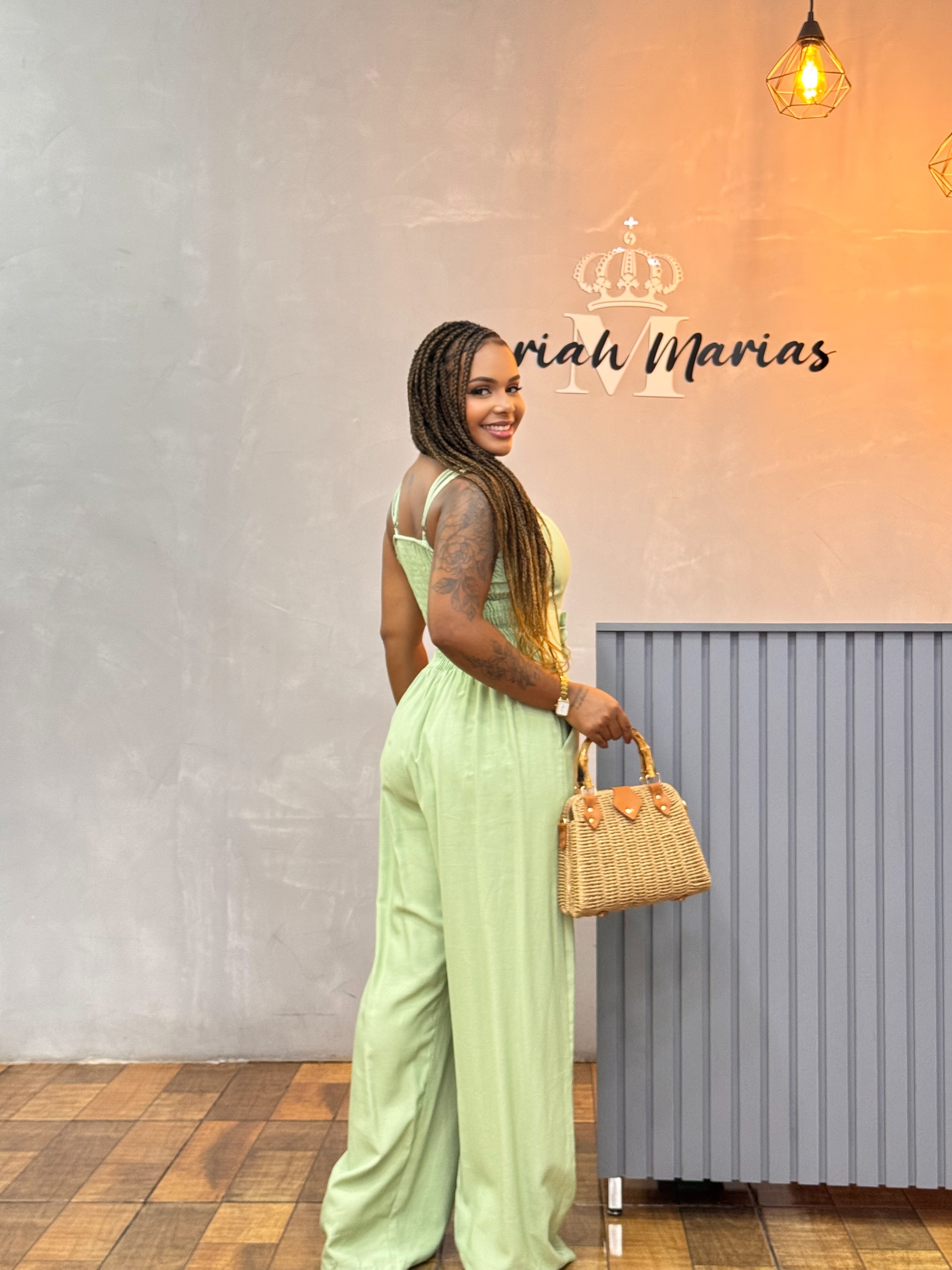 Macacão tecido marrant