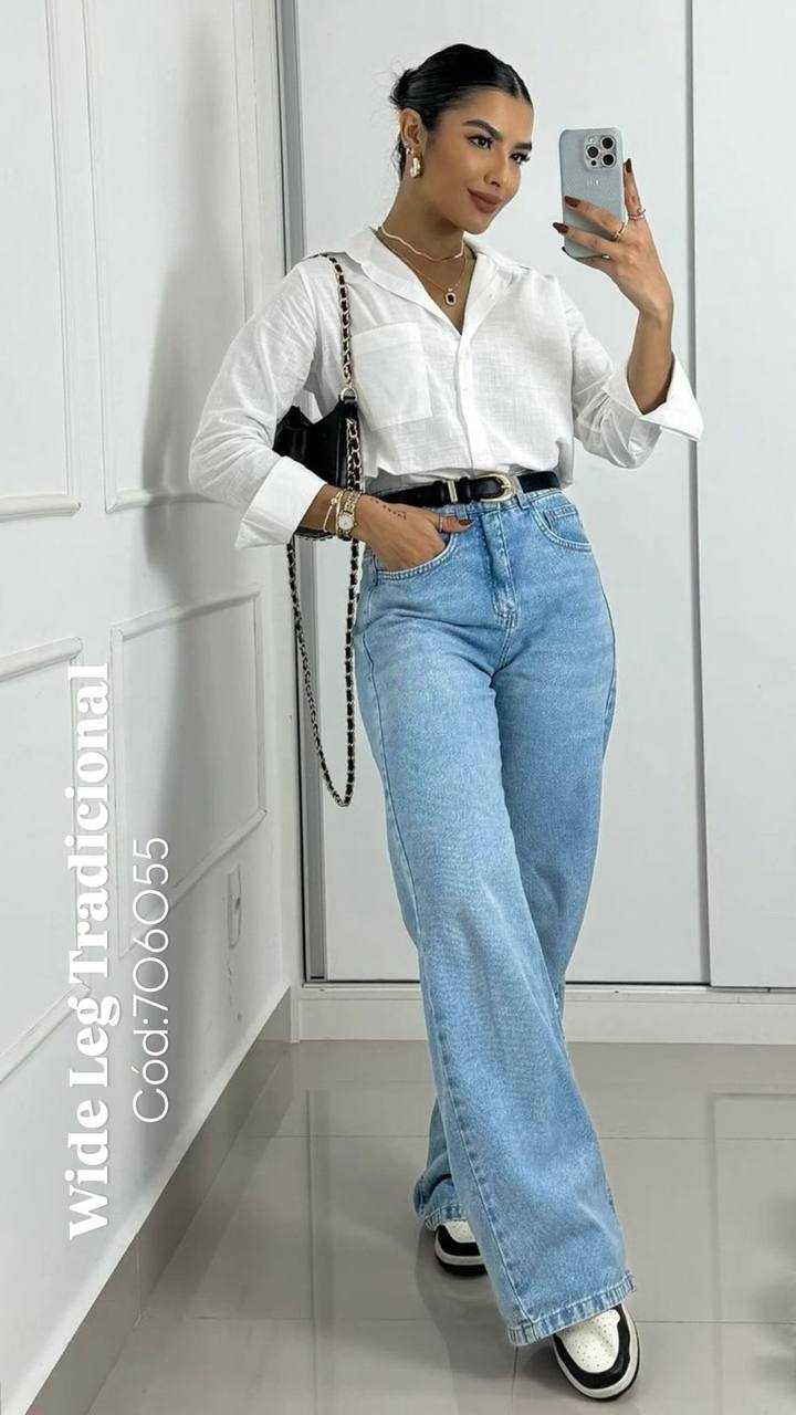 Calça wid leg jeans