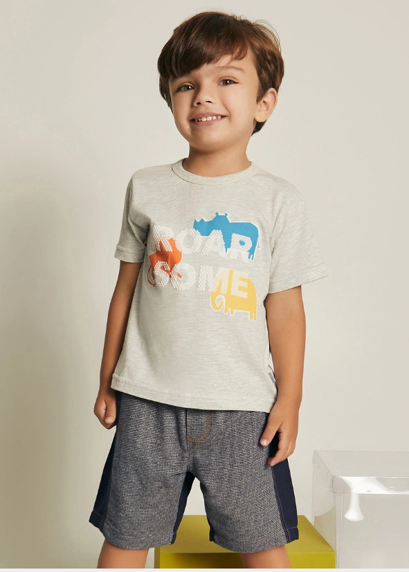 Conjunto Infantil Menino Roar Some Alphabeto