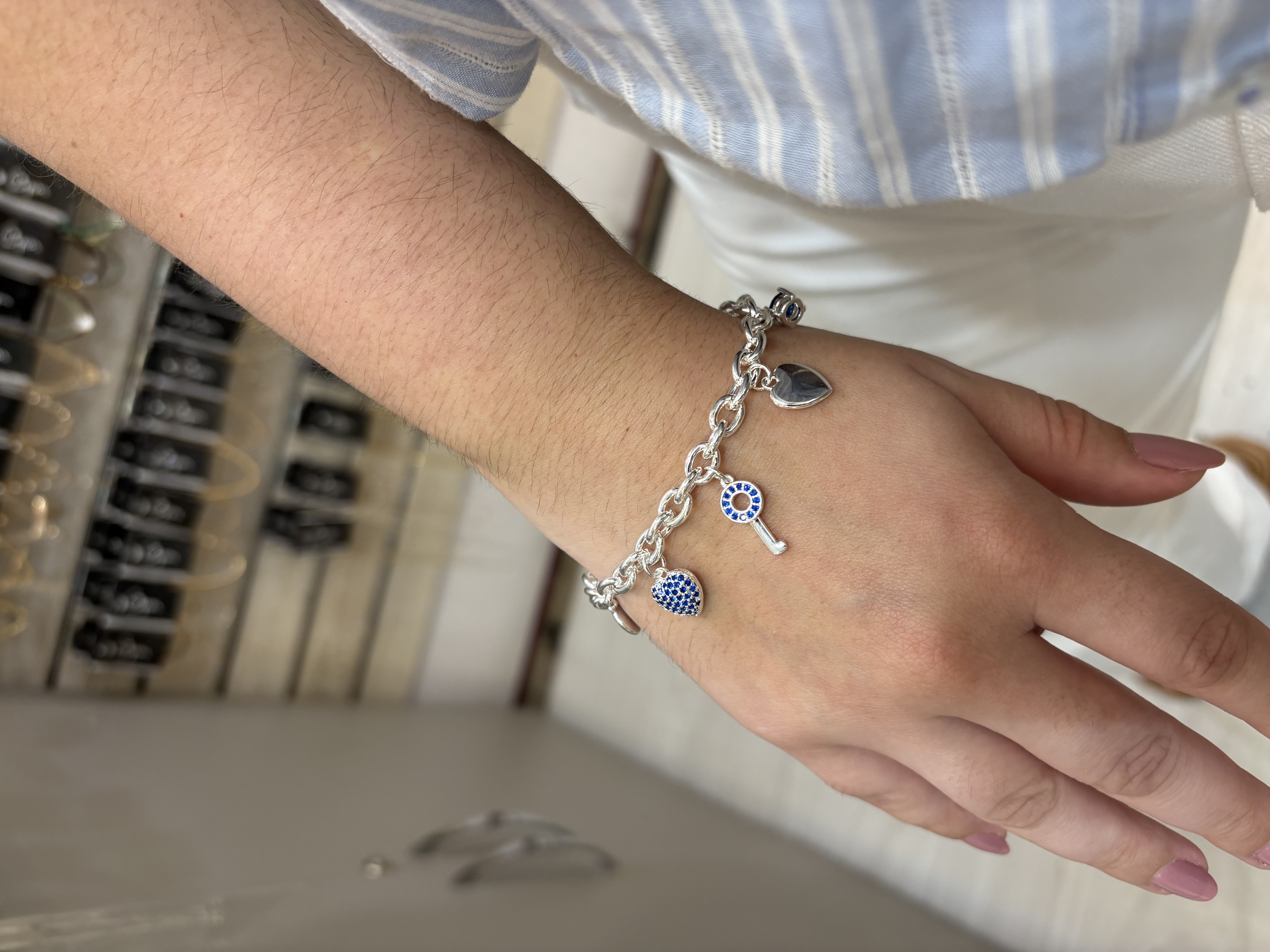 Pulseira elos grumet com berloques