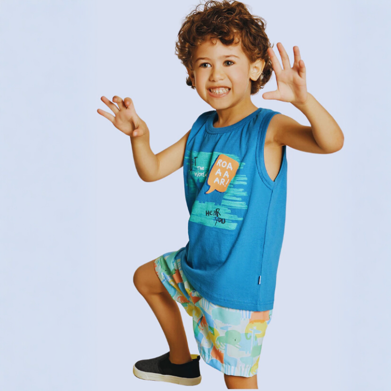 Conjunto Infantil Menino Safari Alphabeto